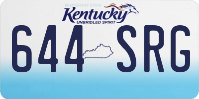 KY license plate 644SRG