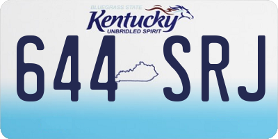 KY license plate 644SRJ