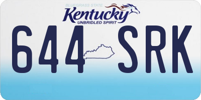 KY license plate 644SRK
