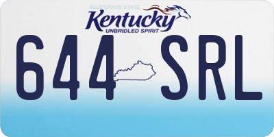 KY license plate 644SRL