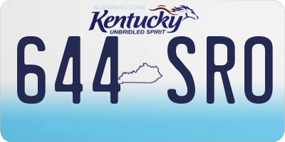 KY license plate 644SRO