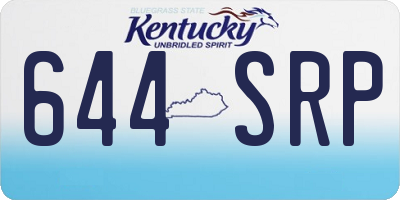 KY license plate 644SRP