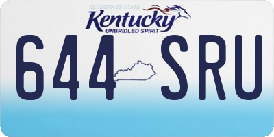 KY license plate 644SRU