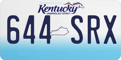 KY license plate 644SRX