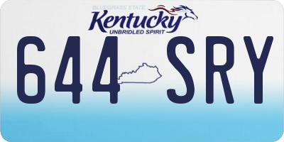 KY license plate 644SRY
