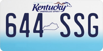 KY license plate 644SSG