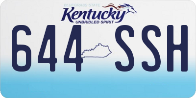 KY license plate 644SSH
