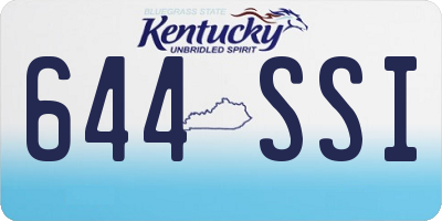 KY license plate 644SSI