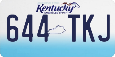 KY license plate 644TKJ