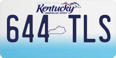 KY license plate 644TLS