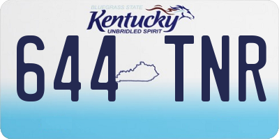 KY license plate 644TNR