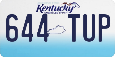 KY license plate 644TUP