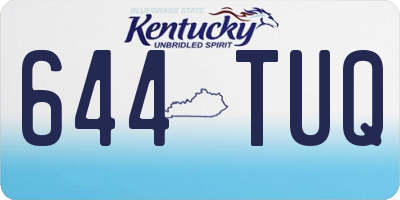 KY license plate 644TUQ