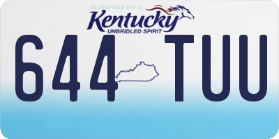 KY license plate 644TUU