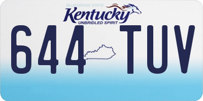 KY license plate 644TUV