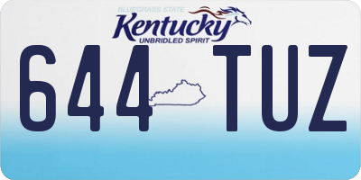 KY license plate 644TUZ