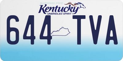 KY license plate 644TVA