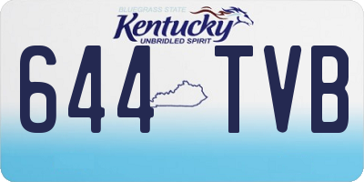 KY license plate 644TVB