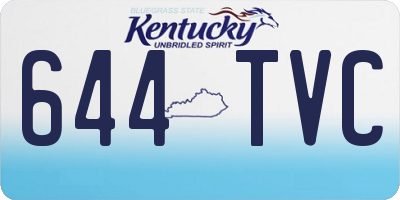 KY license plate 644TVC