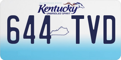 KY license plate 644TVD