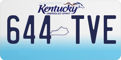KY license plate 644TVE