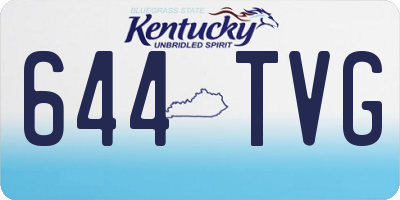 KY license plate 644TVG