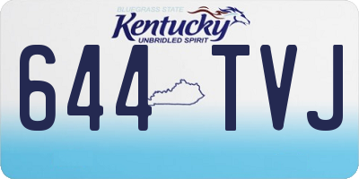 KY license plate 644TVJ