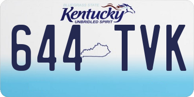KY license plate 644TVK