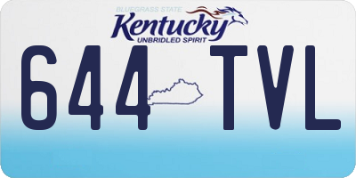 KY license plate 644TVL