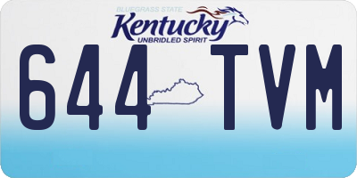 KY license plate 644TVM