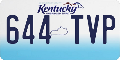 KY license plate 644TVP