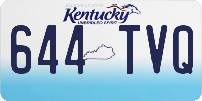 KY license plate 644TVQ