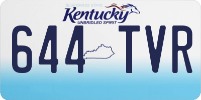 KY license plate 644TVR
