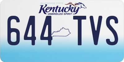 KY license plate 644TVS