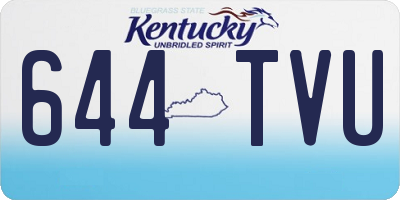 KY license plate 644TVU