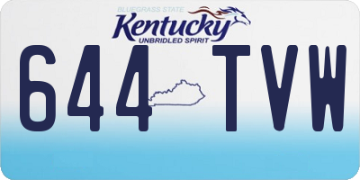 KY license plate 644TVW