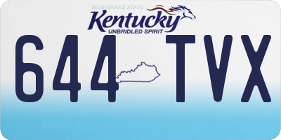 KY license plate 644TVX