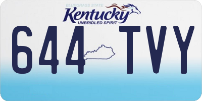 KY license plate 644TVY