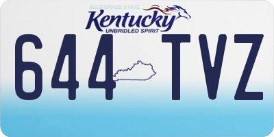 KY license plate 644TVZ