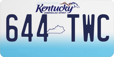 KY license plate 644TWC