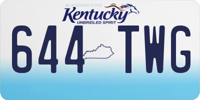 KY license plate 644TWG