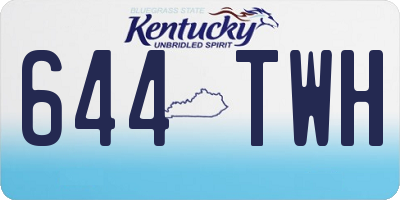 KY license plate 644TWH