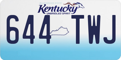 KY license plate 644TWJ
