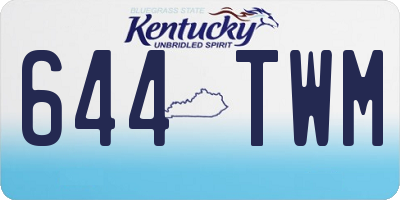 KY license plate 644TWM