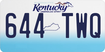KY license plate 644TWQ