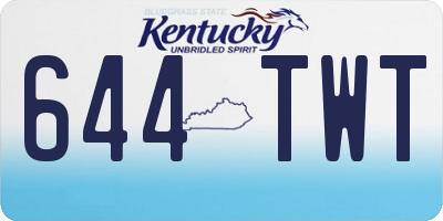 KY license plate 644TWT