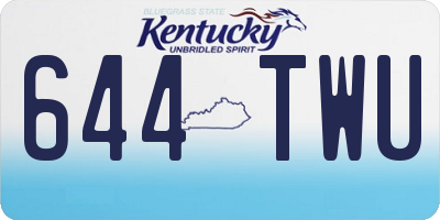 KY license plate 644TWU