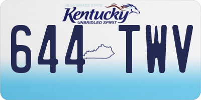 KY license plate 644TWV