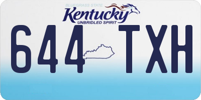KY license plate 644TXH