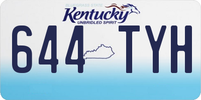 KY license plate 644TYH